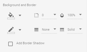 background and border options - format your Google Data Studio reports