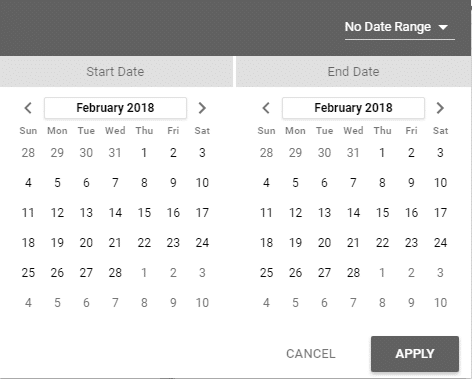 set start and end dates - set up a basic report in Google Data Studio