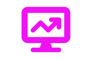 Chart in computer screen icon