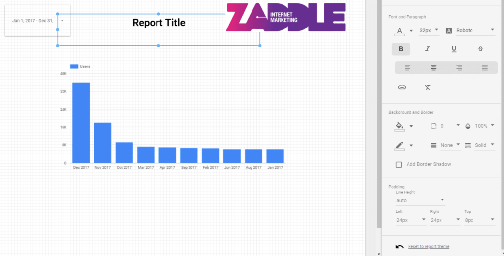 Format text - Format your Google Data Studio Reports
