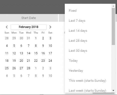 insert preset date range - set up a basic report in Google Data Studio